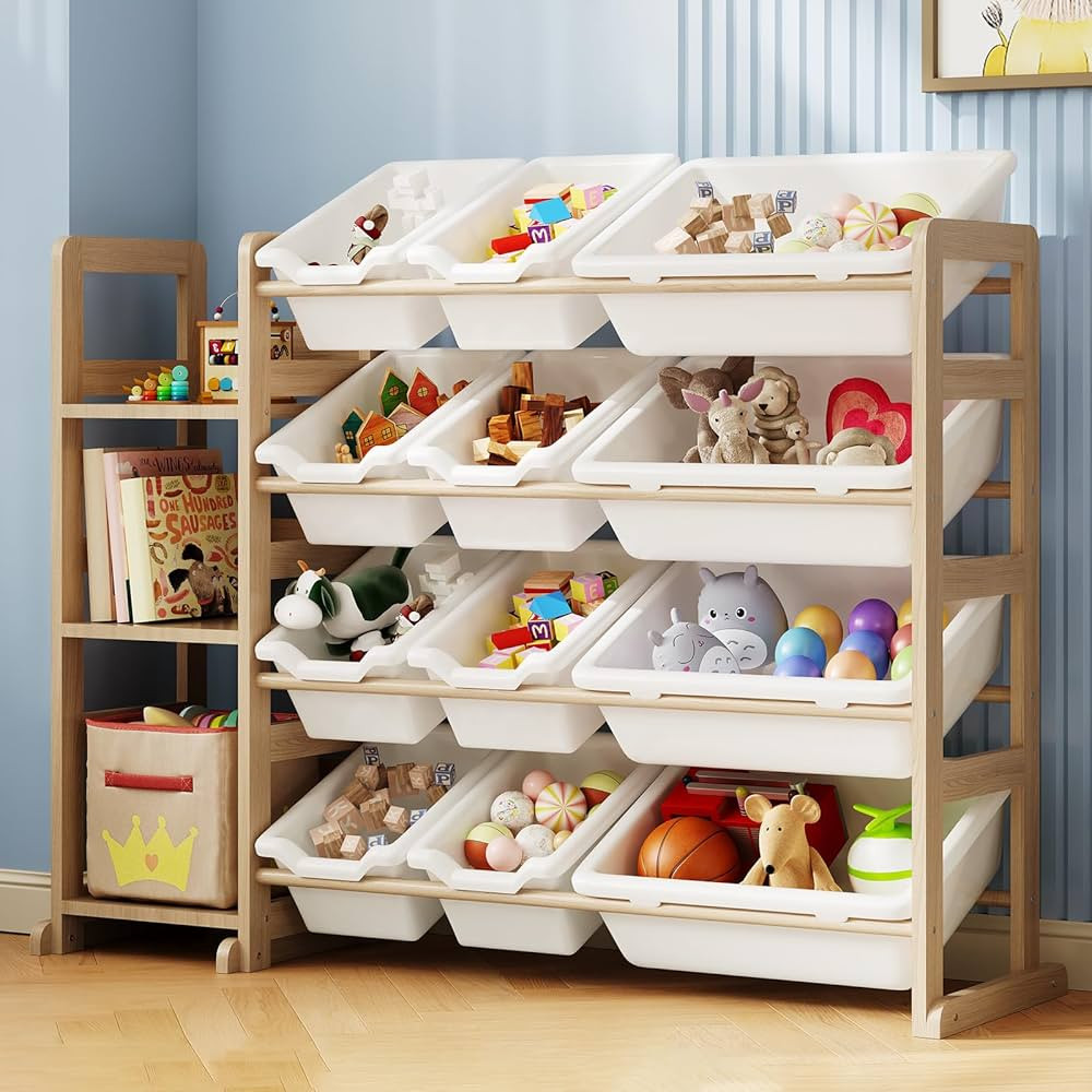 Toy Storage Organizer - Toy Organizers and Storage with Bookshelf, Toy Storage Shelf with 3 Shelv... | Amazon (US)