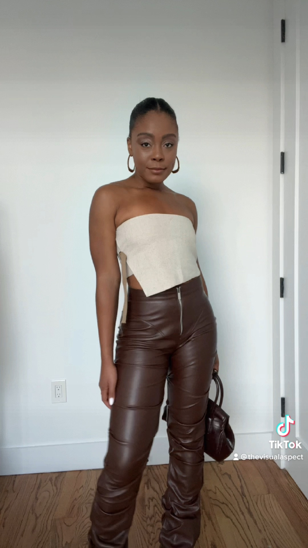 Let’s get ready for dinner! 
Pants are Maniéré De Voir, Tacked Vegan Leather, order true to size
Zara bag 6116/910

#LTKtravel #LTKunder100 #LTKstyletip