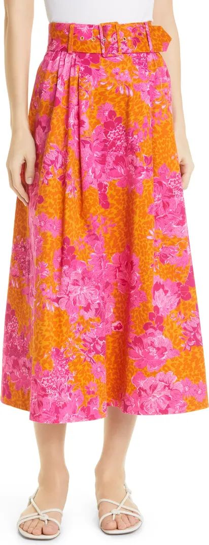 Ted Baker London Metropolis Belted Floral A-Line Skirt | Nordstrom | Nordstrom