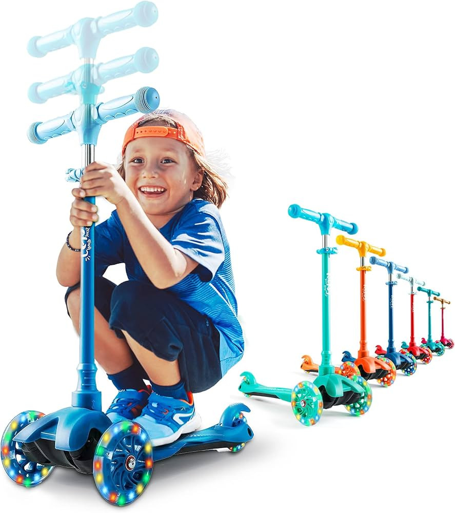 Kicksy - Kids Scooter - Toddler Scooter for Kids 2-5 Adjustable Height - 3 Wheel Scooter for Kids Ag | Amazon (US)