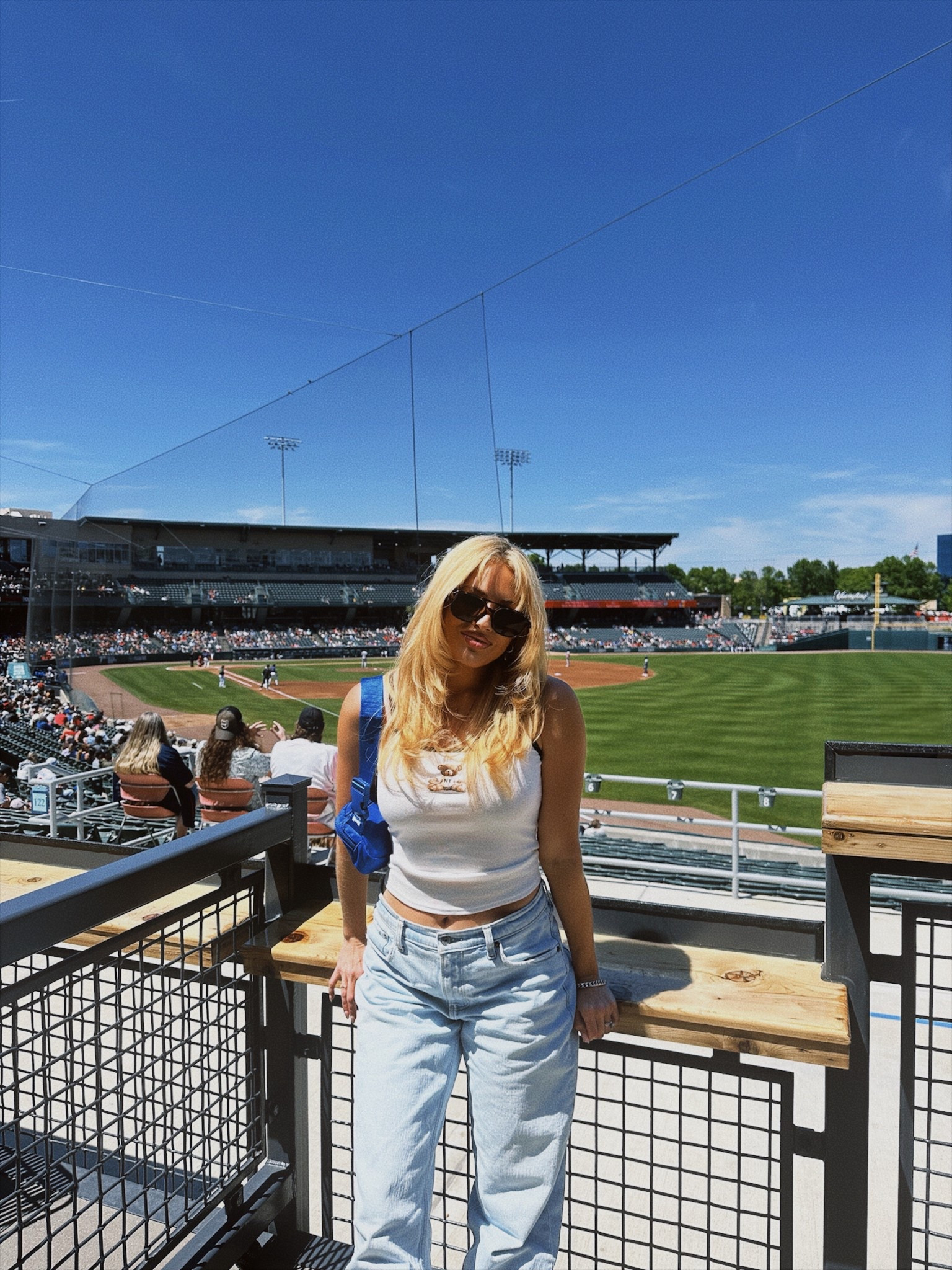 Game day fit💙⚾️ Walmart top and baggy jeans—small top, size 0 jeans

#LTKootd