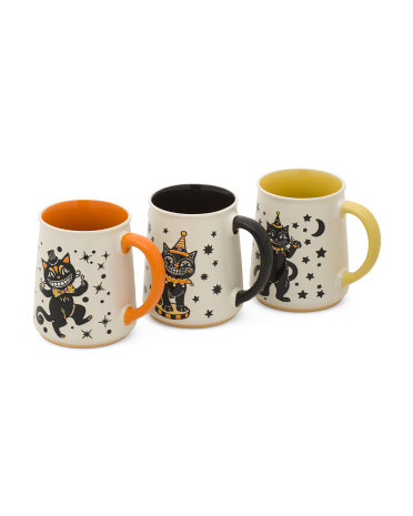 Set Of 3 Assorted Moxy Vintage Style Cat Mugs | Marshalls