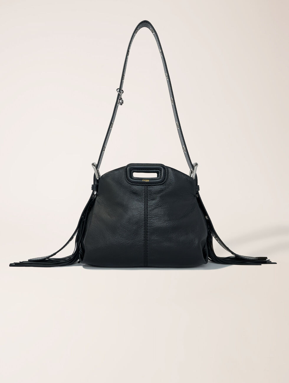 Crackle leather mini Miss M bag | Maje US | Maje US