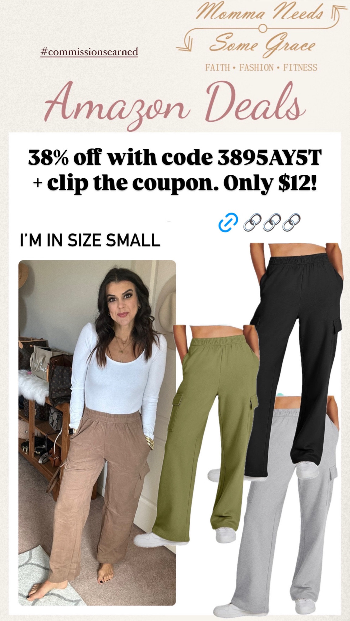 Cargo sweatpants on sale until 11/16!

38% off with code 3895AY5T
+ clip the coupon 
Only $12!


#LTKFindsUnder100 #LTKSeasonal #LTKSaleAlert