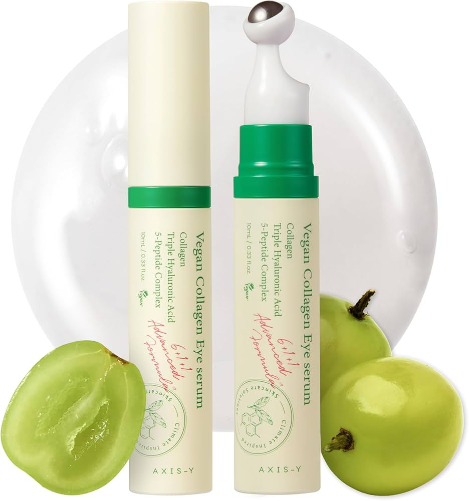 AXIS-Y Vegan Collagen Eye Serum - K Beauty Triple Hyaluronic Acid & Peptide Collagen Serum Improv... | Amazon (US)