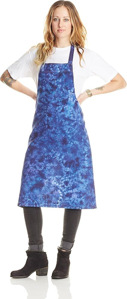 Sew It Seams Tie Dye Unisex Apron One Size Violet & Peacock Blue Crackle | Amazon (US)