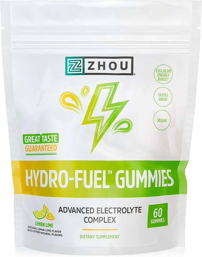 Zhou Hydro-Fuel Gummies - Electrolyte Gummies, Hydration Salt Chews with Sodium, Potassium & Magn... | Amazon (US)