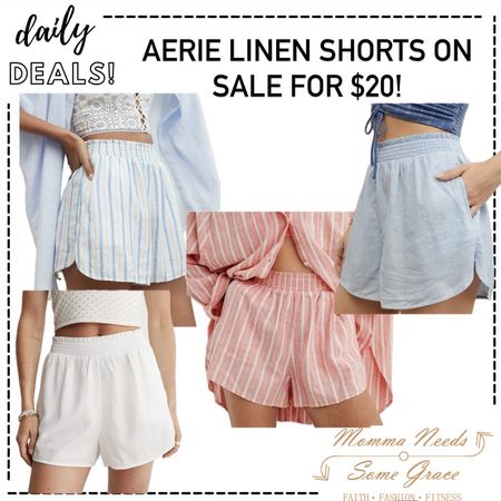 Aerie linen shorts on sale for $20!

#LTKSeasonal #LTKFindsUnder50 #LTKSaleAlert