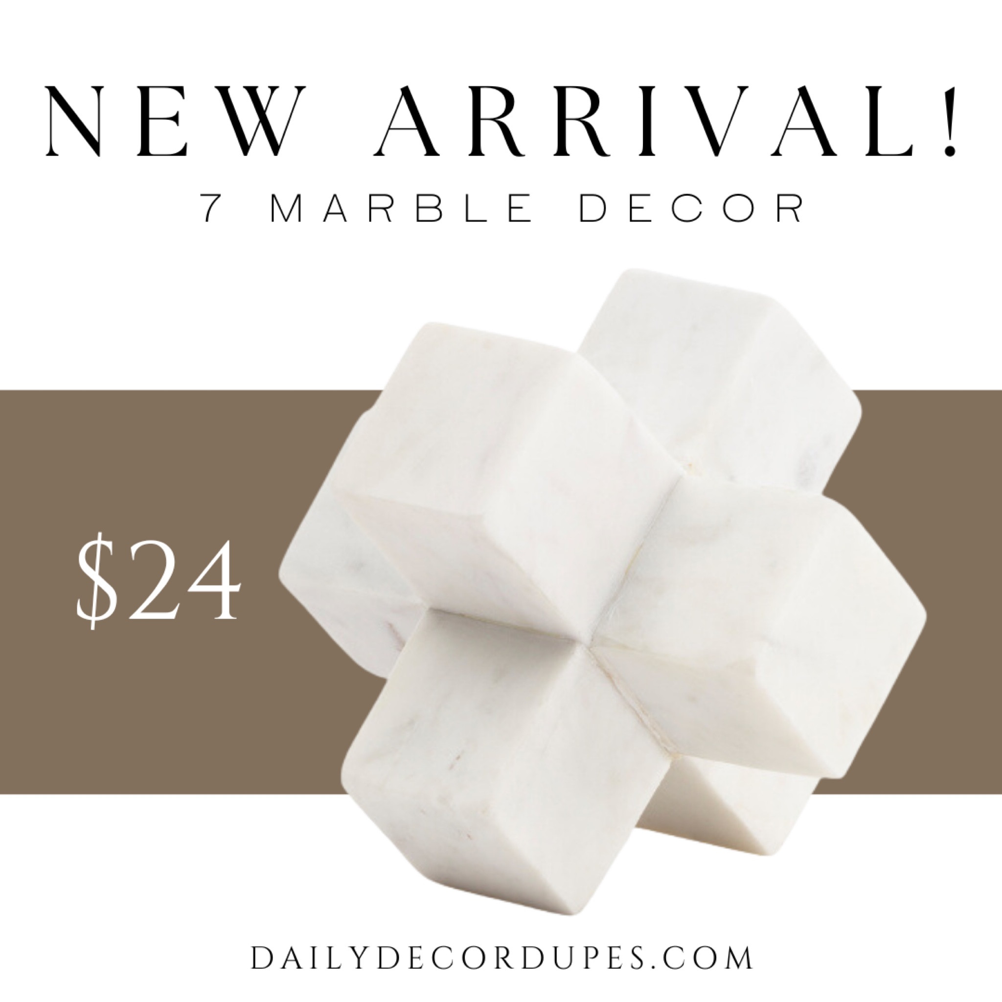 ✨This geometric marble decor is $24! Available in white and it serves as a decorative sculpture and complements contemporary abstract styles perfectly! Ideal for your living room's center table.✨

Dupe dupes more affordable option find replica copy cat similar look for less budget friendly affordable cheap cheaper beautiful pretty. Clearance sale coupon code discount code promo code luxury lookalike look a like Inspo inspiration inspired by idea ideas Love dupes like these? I share multiple every day in my FB group “DAILY DECOR DUPES”

#LTKHome #LTKSaleAlert
