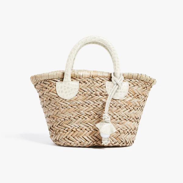 The Petite Beach and Town Tote Ivory | Pamela Munson