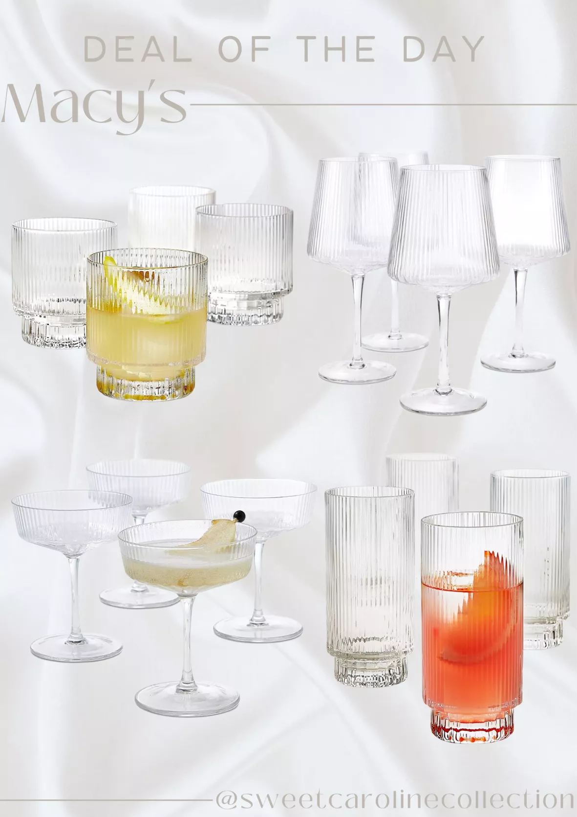 Hotel Collection Coupe Cocktail Glass, Set of 4, Created for Macy's - Clear