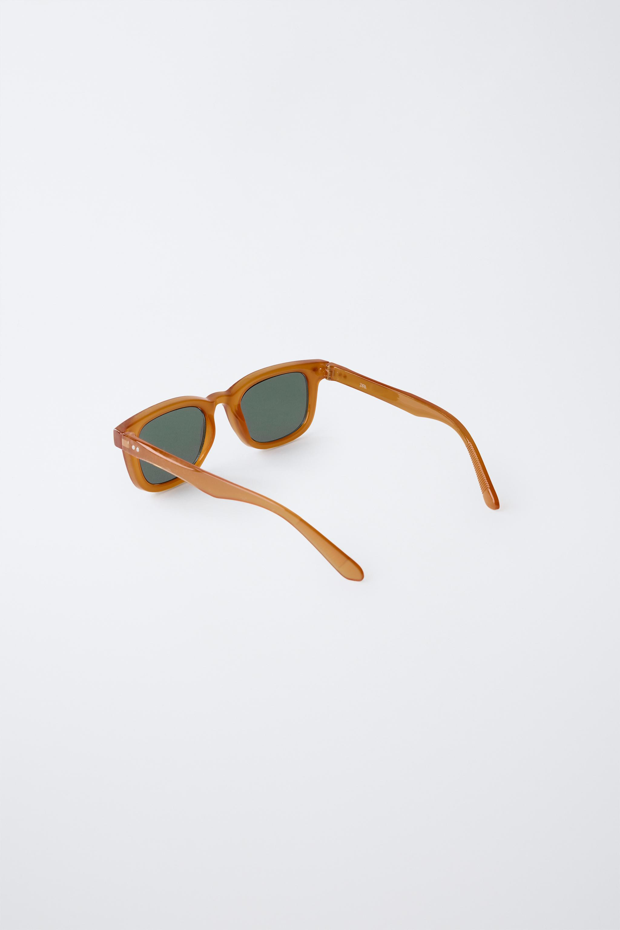 SQUARE TRANSLUCENT FRAME SUNGLASSES | Zara US