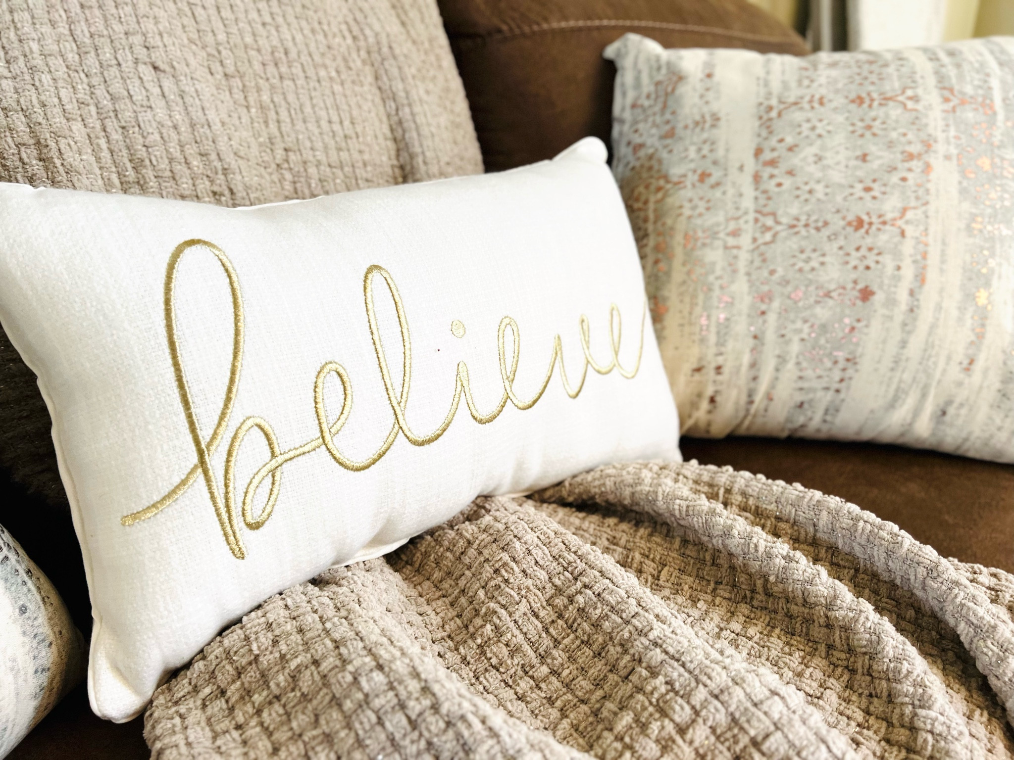 Love these neutral / gold holiday pillows from @kirklands! 

#LTKsalealert #LTKhome #LTKHoliday