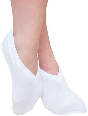 Eurow Cosmetic Moisturizing Therapy Socks, Cotton and Spandex, White, 2 Pairs | Amazon (US)