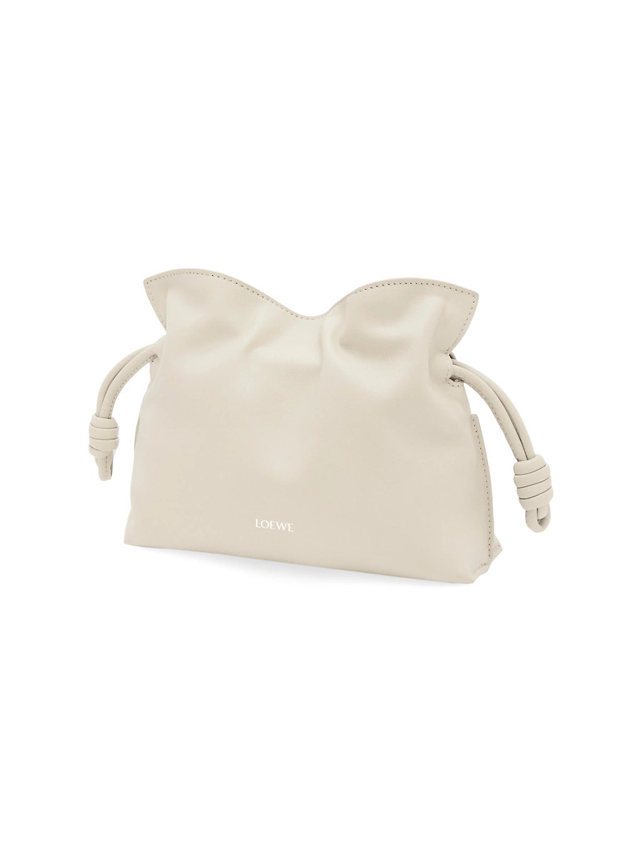 Women's Flamenco Mini Leather Clutch - Sea Salt | Saks Fifth Avenue