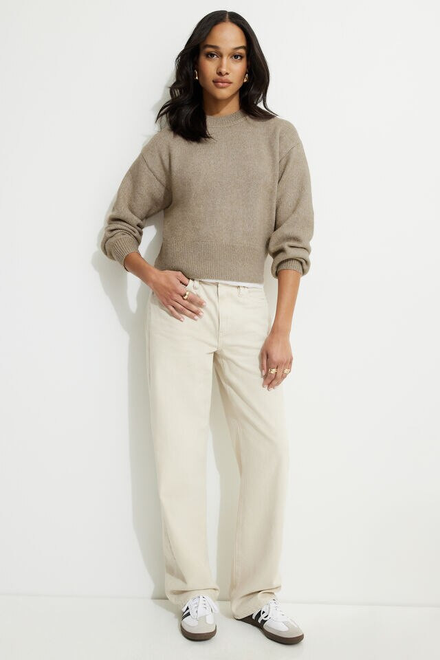 Relaxed Crewneck Sweater | Dynamite Clothing