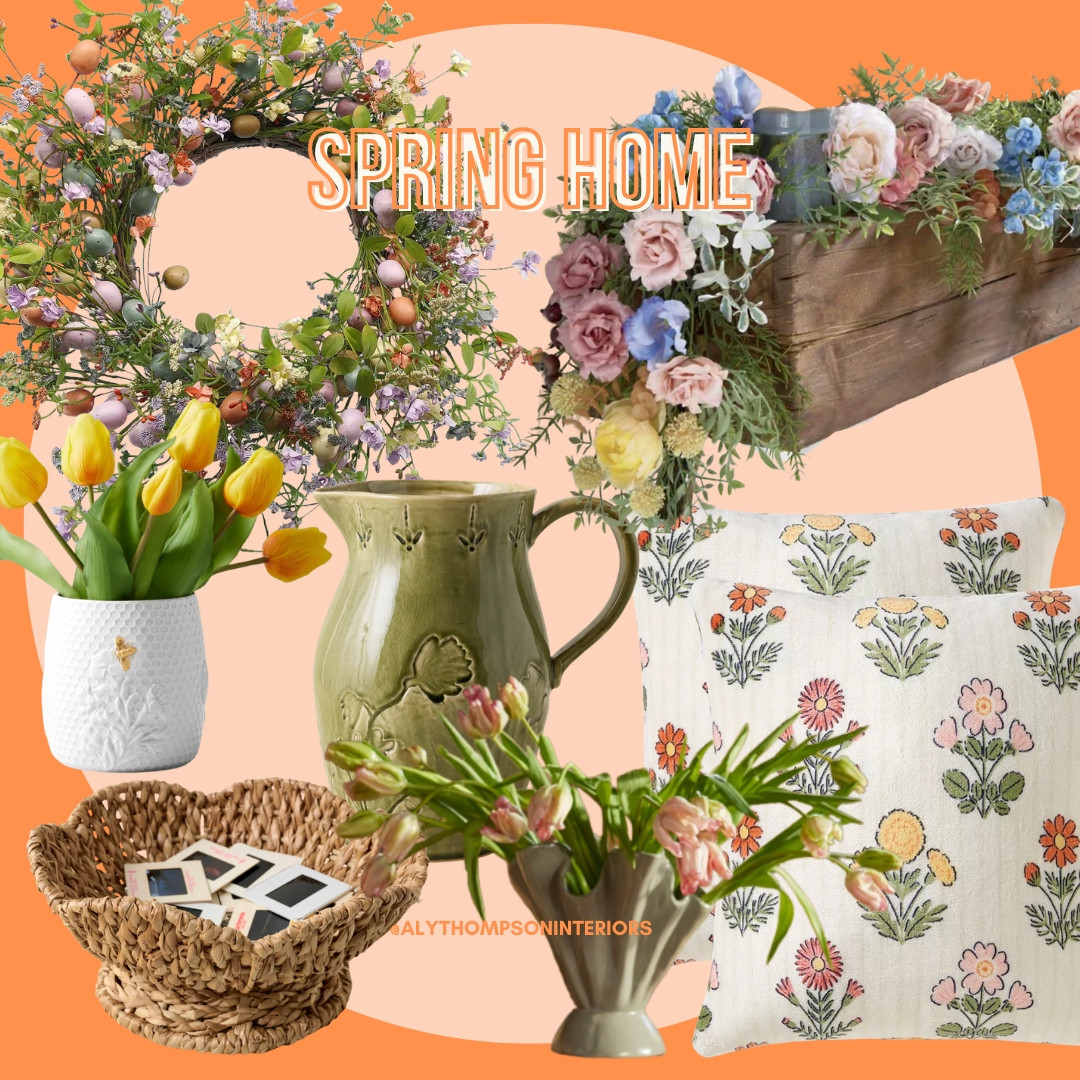 Spring Home | Home Decor | Spring Home Decor | Flower Garland | Tulips | Faux Florals | Vases | Spring Wreath 

 #LTKSeasonal #LTKHome #LTKSaleAlert