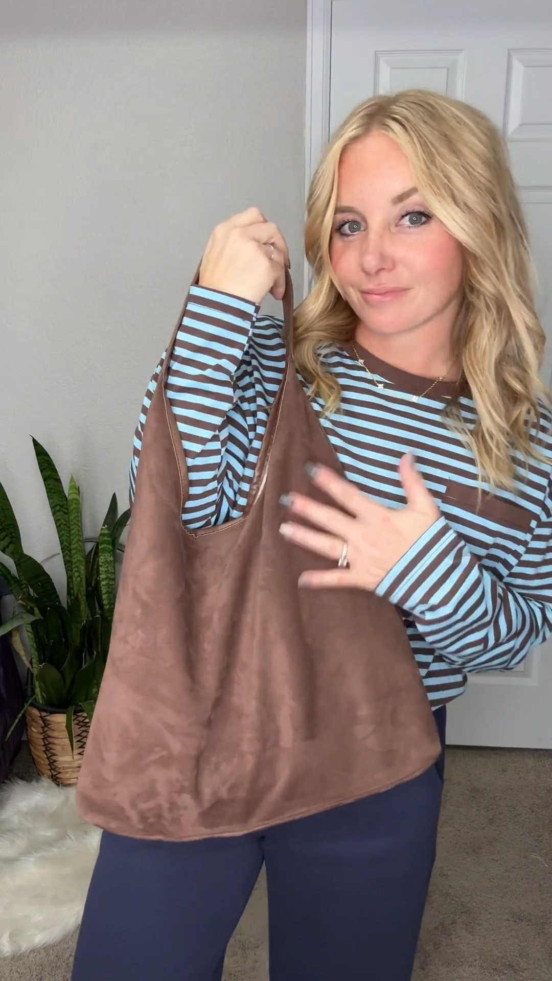 Brown and blue striped long sleeve tees, navy sweat pants, brown faux suede bag, and adidas sneakers 





Amazon outfits, fall outfit inspo, outfit ideas, casual outfits amazon, amazon outfits every day, outfit ideas 2026, fall outfits, fall outfits Amazon, midsize fall outfit inspo, petite outfits for fall, Amazon fall fashion, casual fall style, trending fall fashion, September outfit ideas, autumn outfits

#LTKootd #LTKSaleAlert #LTKPetite