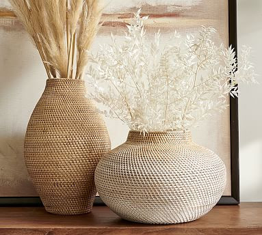 Woven Rattan Vases | Pottery Barn (US)