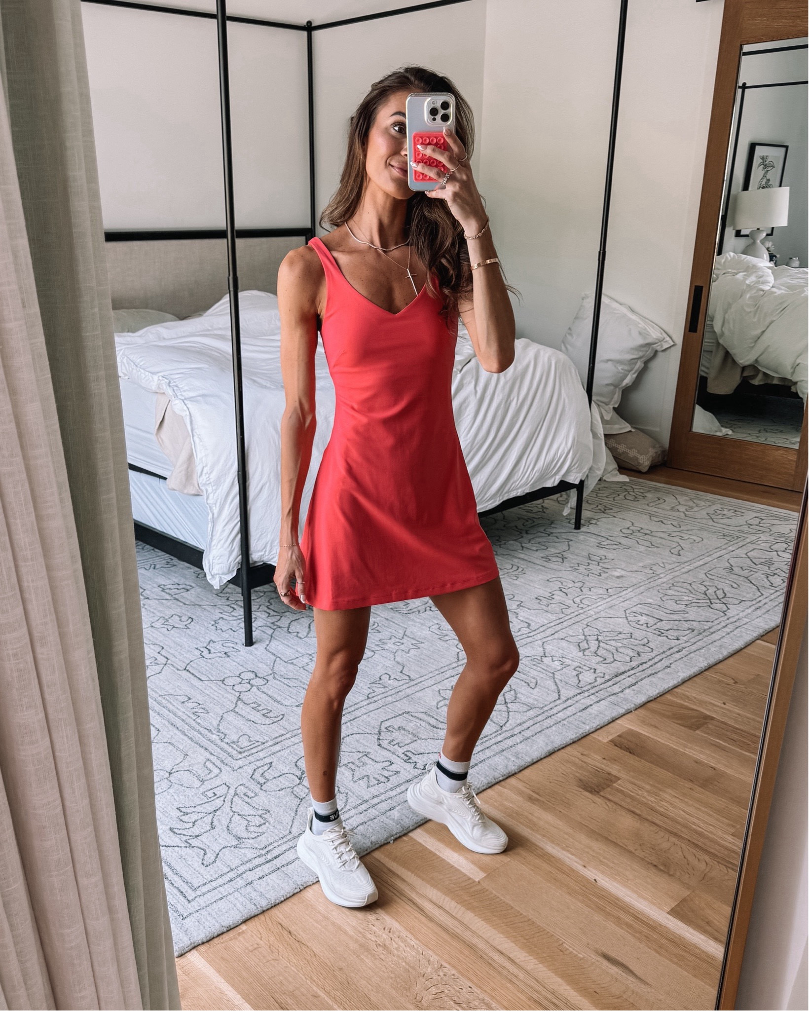 sheer red dress house of sunny