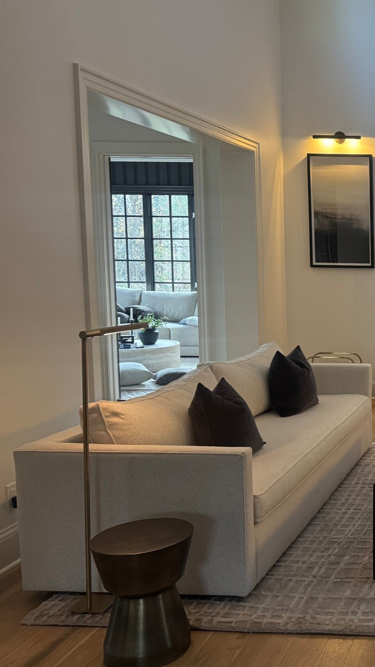 Aged brass sofa light - task light 💡 
Couch lamp 
Pottery barn 

#LTKHome