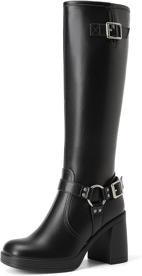 DREAM PAIRS Women's Platform Chunky Knee High Boots | Amazon (US)
