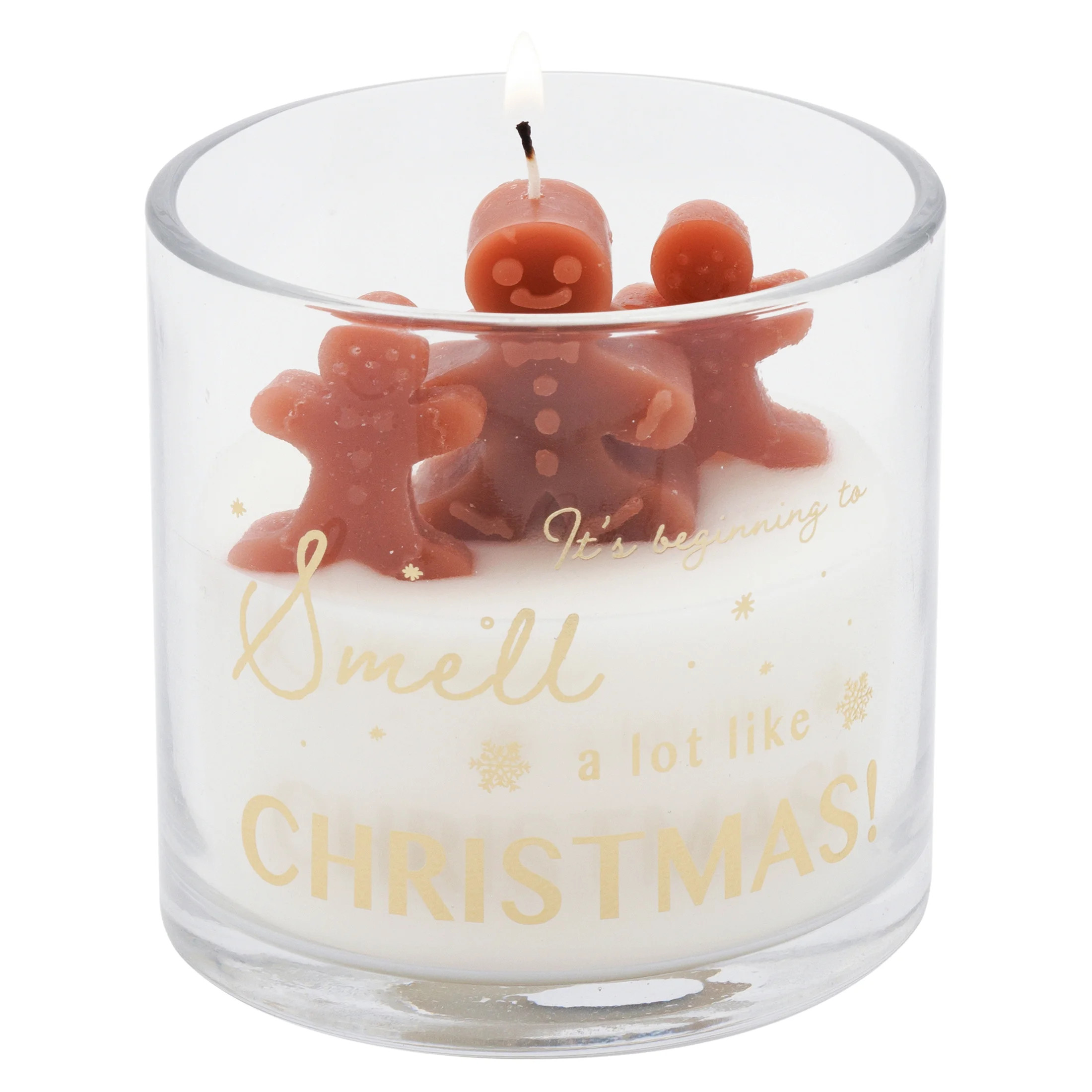 Mainstays 1-Wick Holiday Scene Scented Jar Candle, Figural Top, Holiday Gingerbread, 10oz. | Walmart (US)