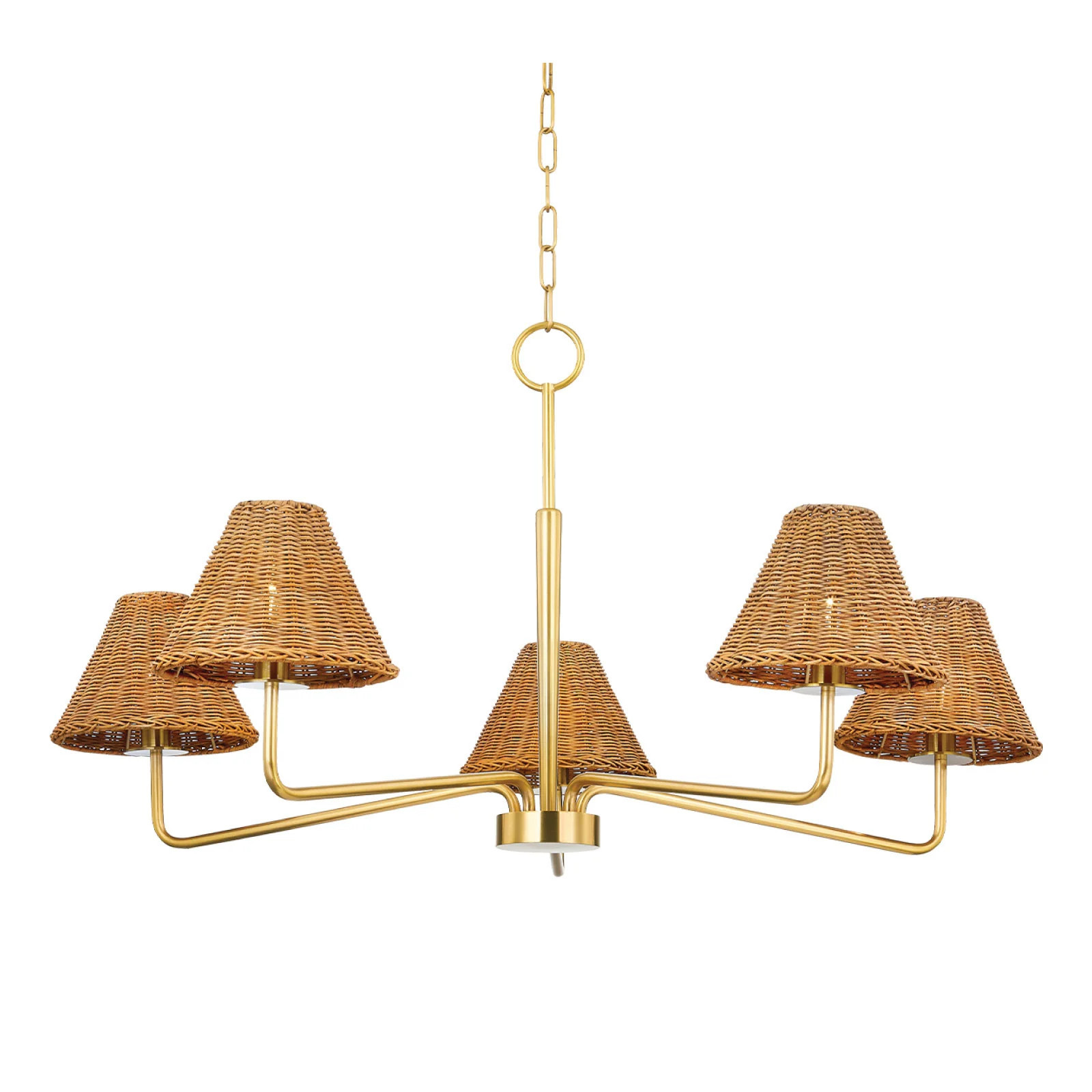 Josette Chandelier in Aged Brass | Brooke and Lou
