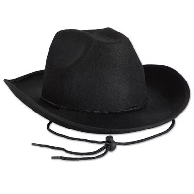 Beistle Black Felt Cowboy Hat, (1/Pkg) Black | Target