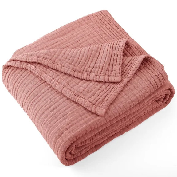 Carriediosa 100% Cotton Muslin Throw Blanket Gauze Blankets for Adults Soft Throws for Bed and Co... | Walmart (US)