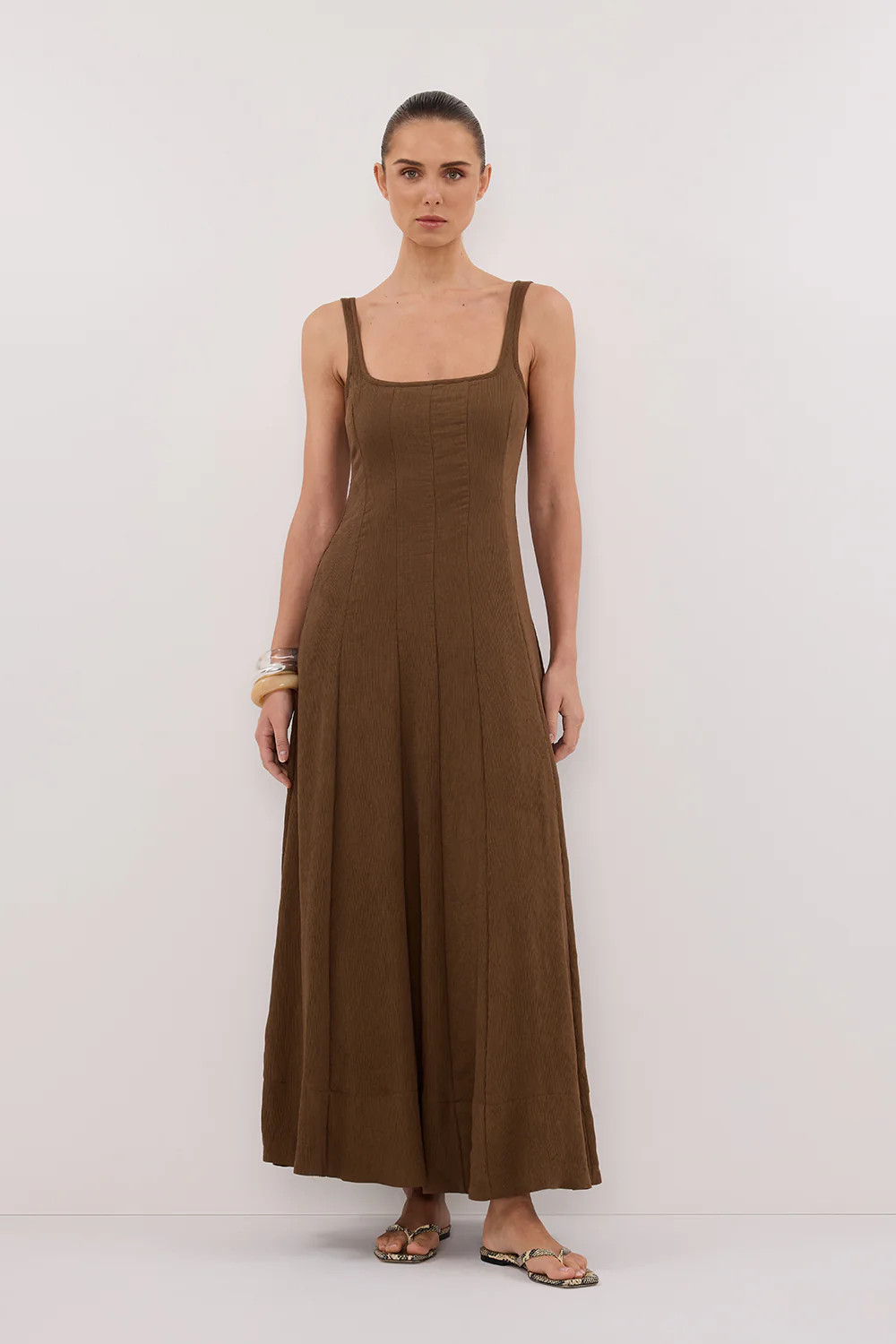 CANNE CHOCOLATE MIDI DRESS | DISSH
