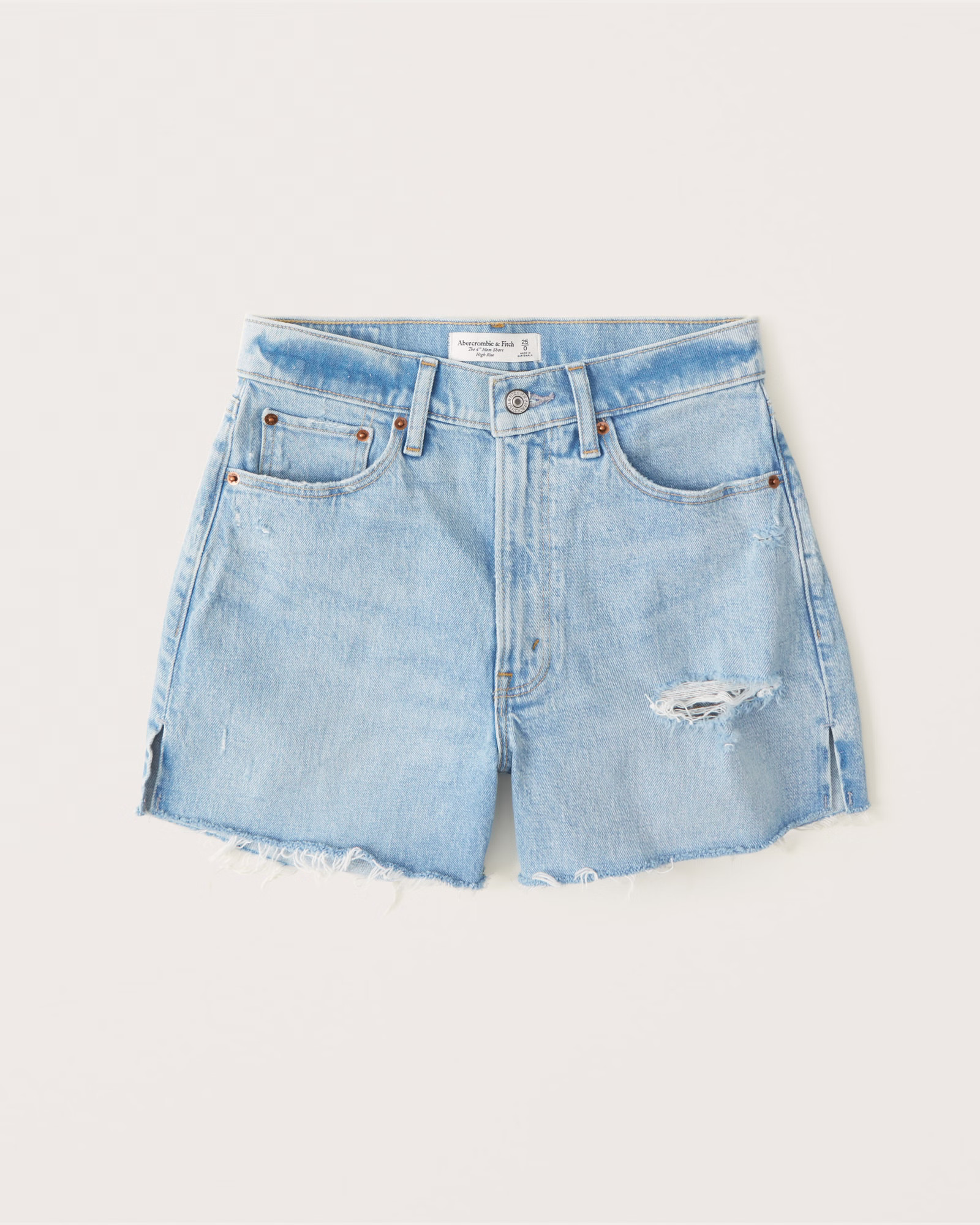 Women's Curve Love High Rise 4 Inch Mom Shorts | Women's Bottoms | Abercrombie.com | Abercrombie & Fitch (US)