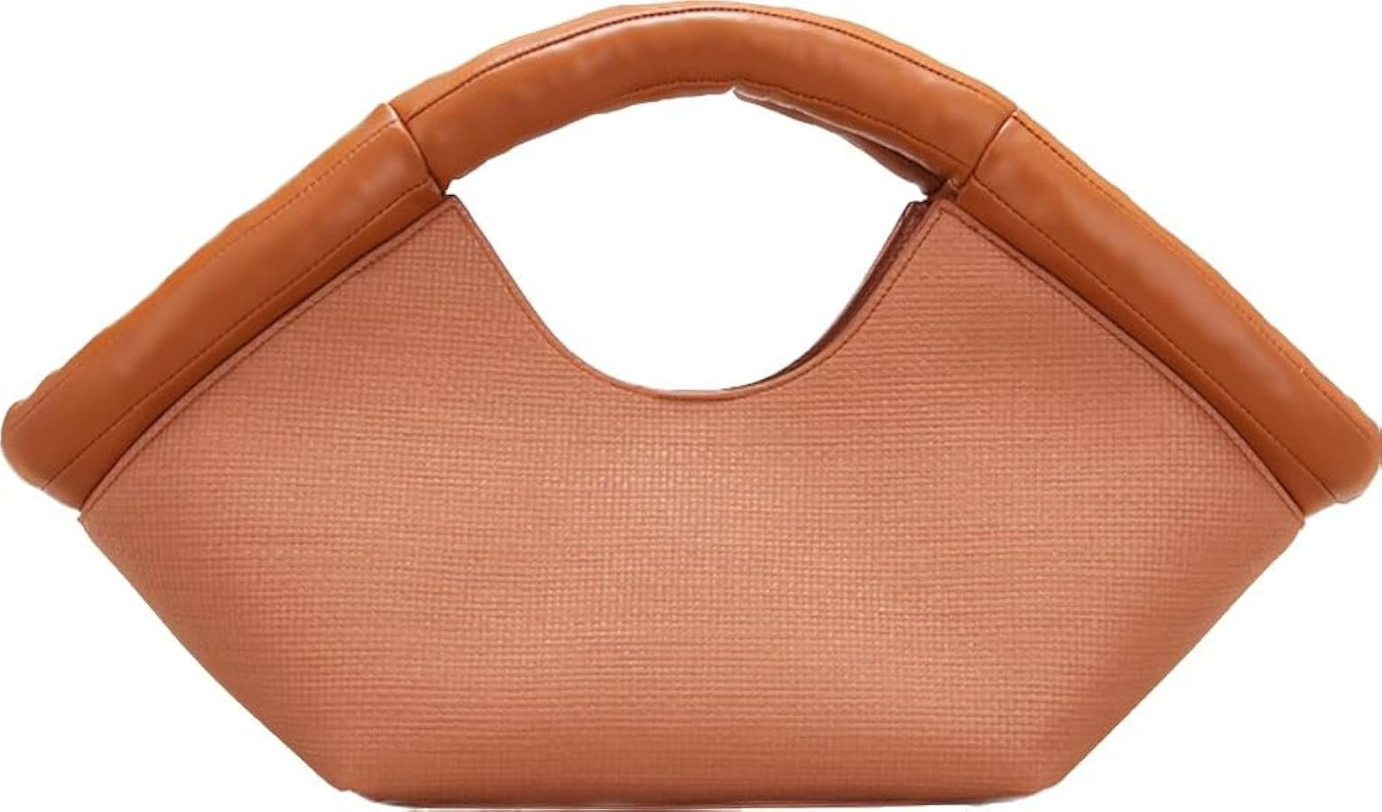HANDBAG-Bolso de mano acolchado de algodón suave en forma de abanico tejido de un solo hombro ba... | Amazon (US)