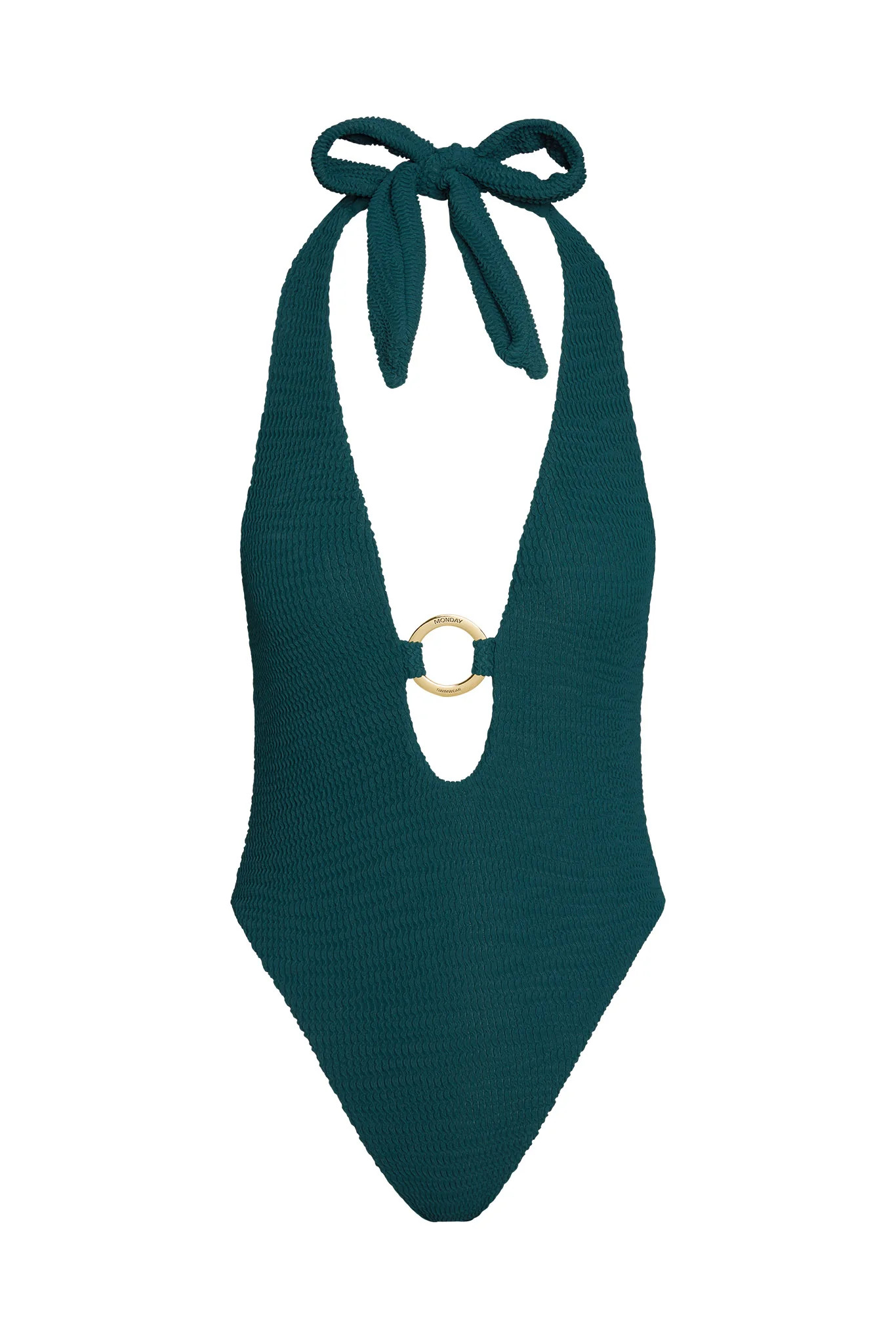 Montego One Piece - Evergreen Crinkle - Evergreen Crinkle / VVV | Monday Swimwear
