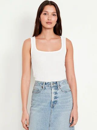 Square-Neck Textured Top | Old Navy (US)