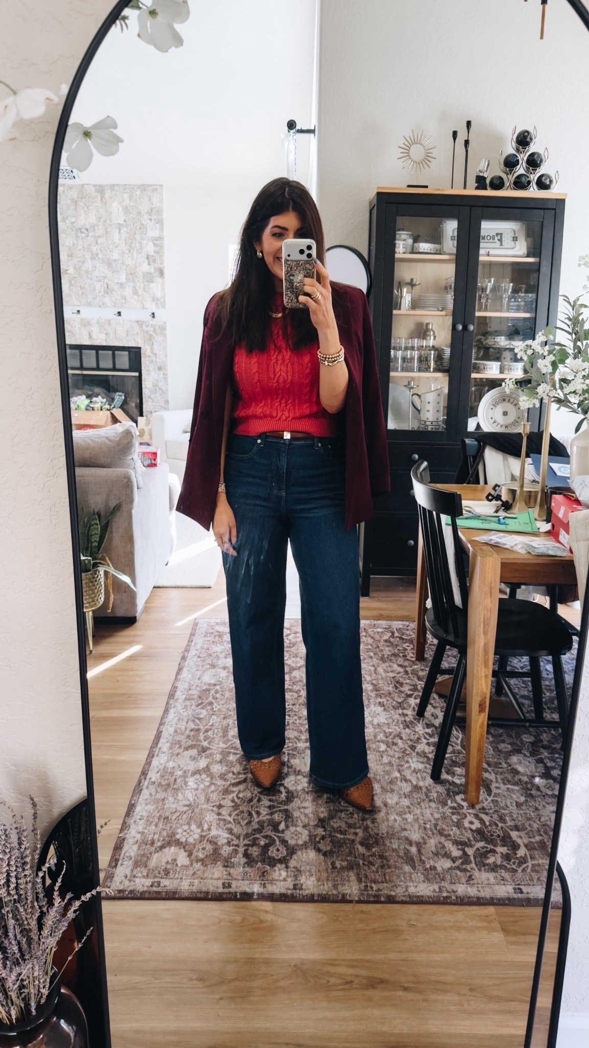 What I wore to work
Medium sweater
Medium regular wide leg jeans (code MEGHANXSPANX)


#LTKWorkwear #LTKSaleAlert #LTKMidsize