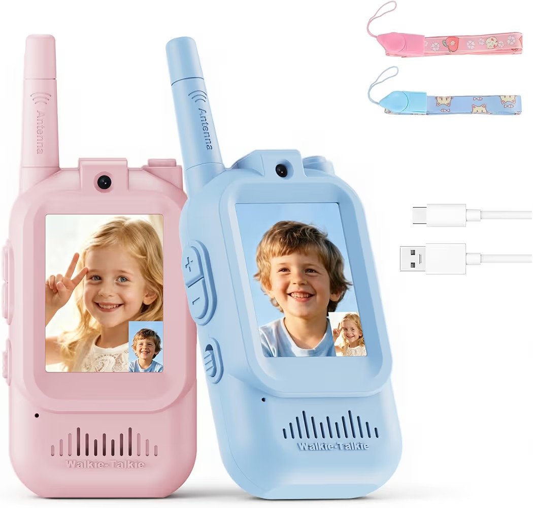 Video Walkie Talkies for Kids, 2 Pack Rechargeable Kids Video Walkie Talkies with Camera, Facetim... | Amazon (US)