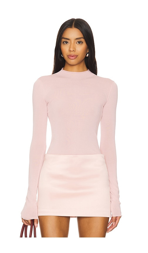 Camila Coelho Pauline Mock Neck Sweater in Pink. - size XL | Revolve Clothing (Global)