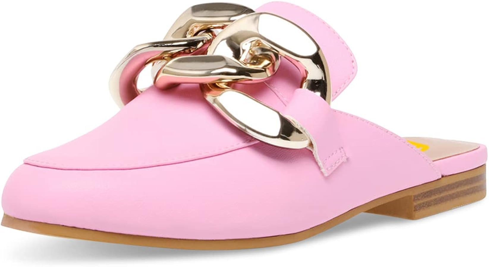 FSJ Women Closed Toe Chain Flat Mules Comfortable Slip On Loafers Slides Backless Dress Sandal La... | Amazon (US)