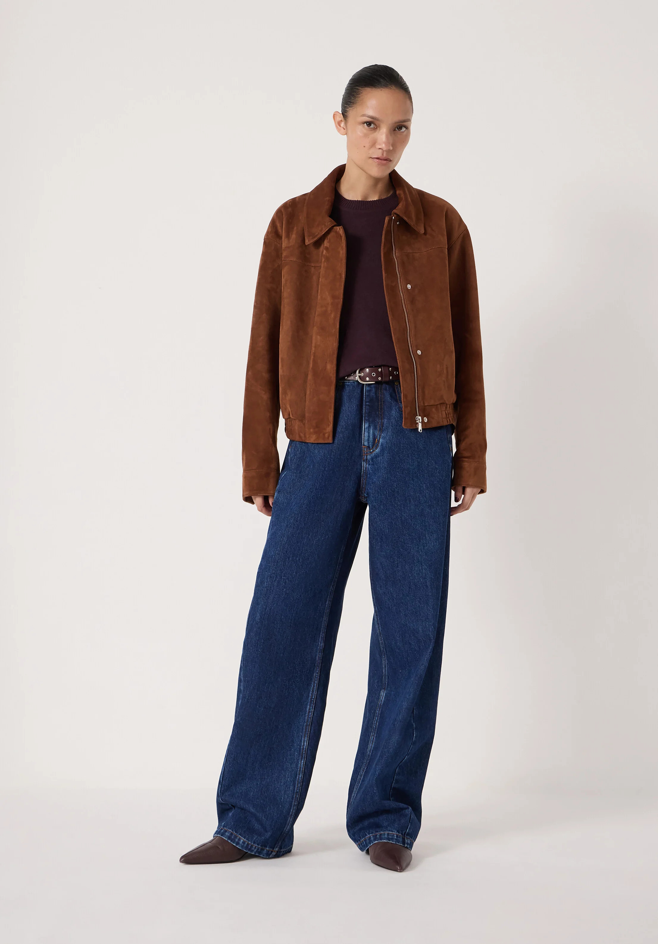 Suede Bomber Jacket | Hush UK