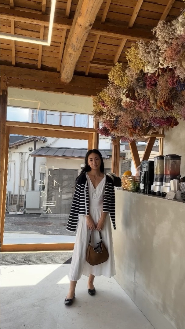 Japan Outfits: Blue & white floral dress, blue cardigan, sneakers, white linen dress, striped cardigan, black flats, brown shirt dress, wool coat, teardrop pendant jewelry set

#LTKSeasonal #LTKtravel #LTKHoliday