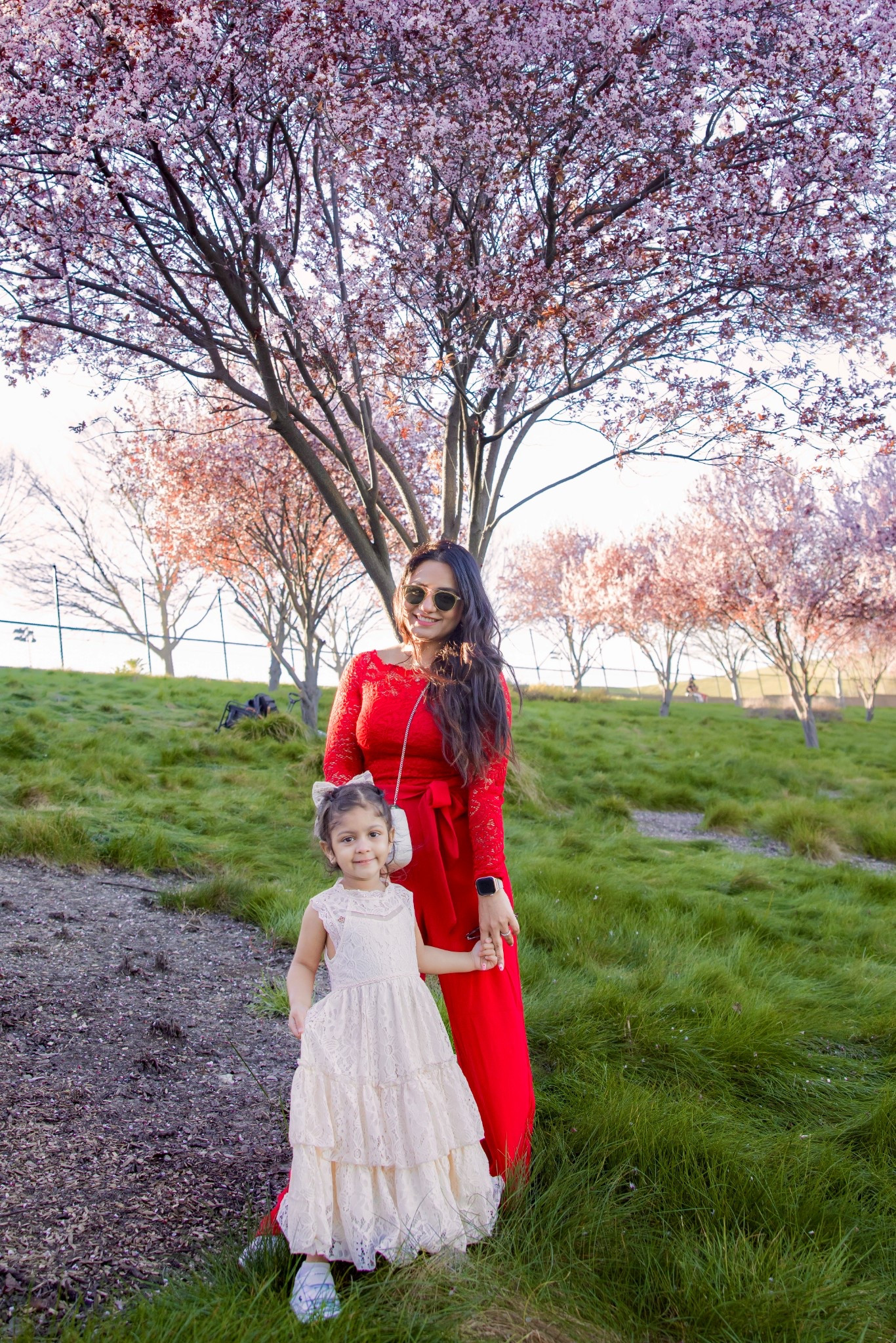 Red lace jumpsuit for mom and ivory lace maxi for toddler. She was loving it. 😍 

#LTKmomlife #LTKKids #LTKootd