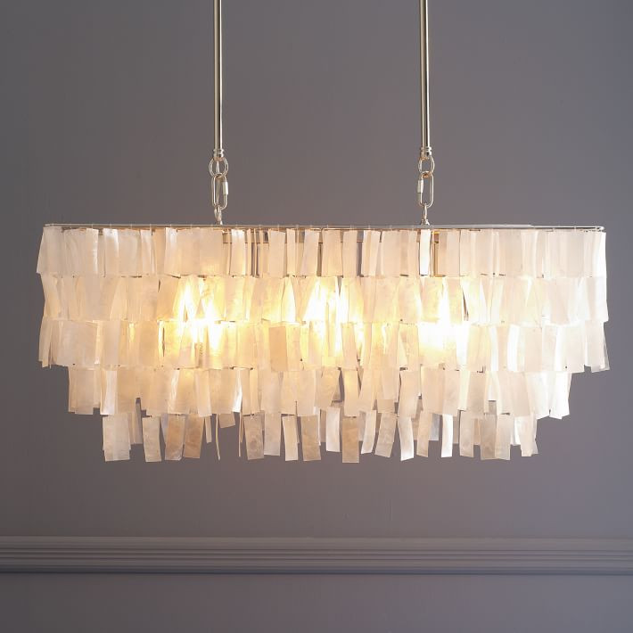Capiz Rectangle Chandelier | West Elm (US)