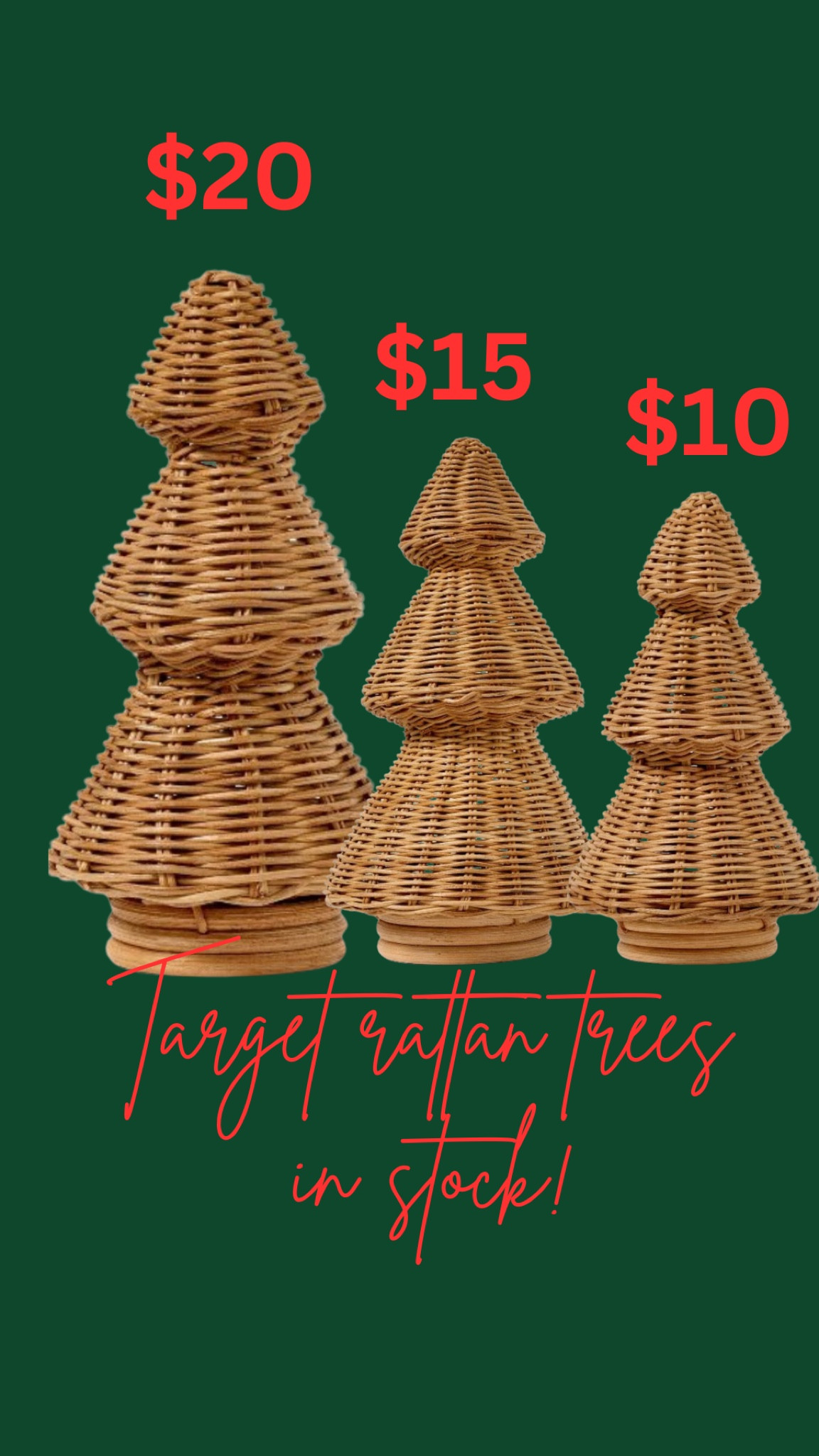 Target rattan trees in stock

#LTKHome #LTKSeasonal #LTKHoliday