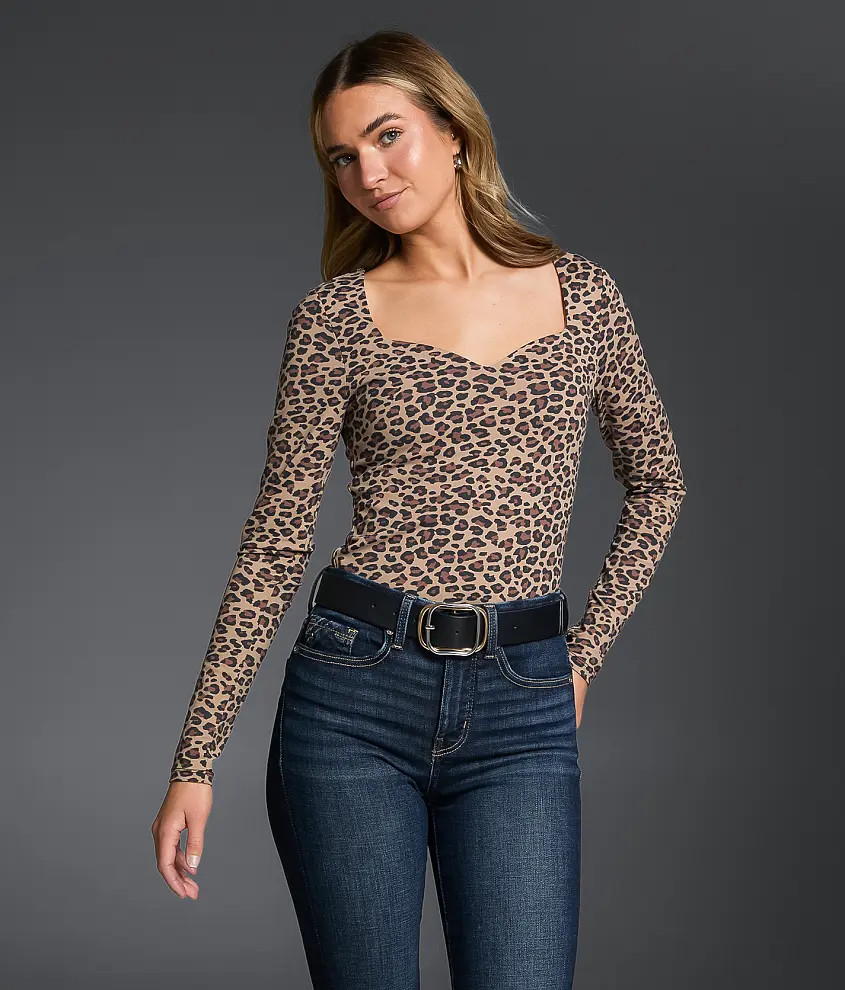 Leopard Print Shaping & Smoothing Top | Buckle