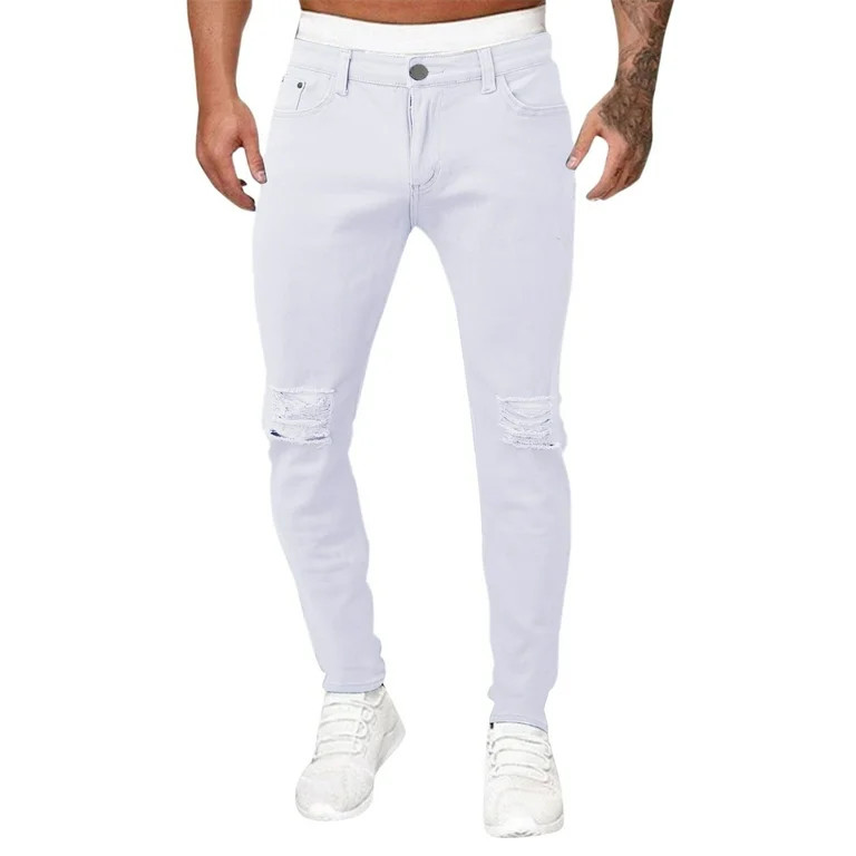 KaLI_store Jeans for Men Men's Relaxed Fit Classic Jeans - Loose Fashion Baggy Comfort Plain Hop ... | Walmart (US)