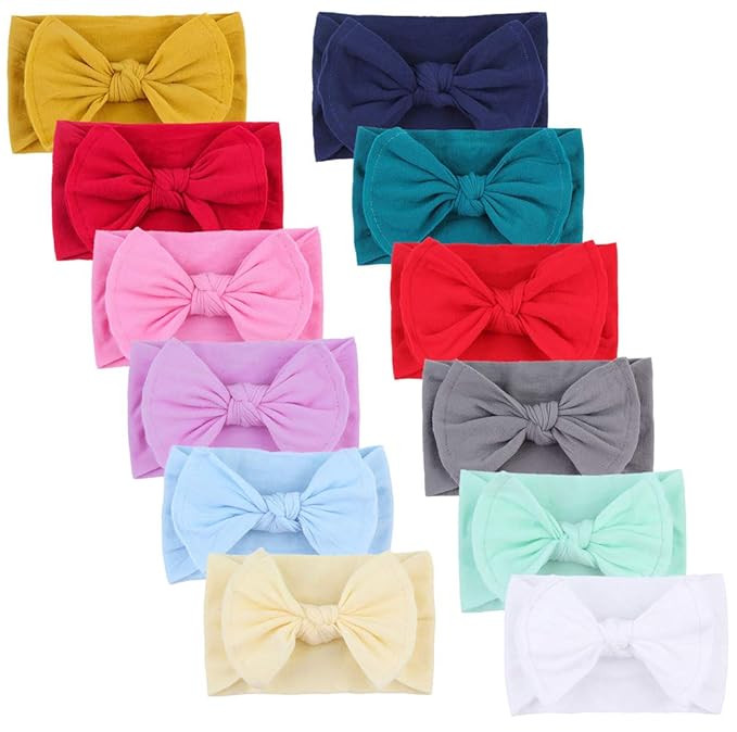Baby Girl's Beautiful Headbands Newborn,Toddler and Kids Elastic Hairband for Photograph | Amazon (US)
