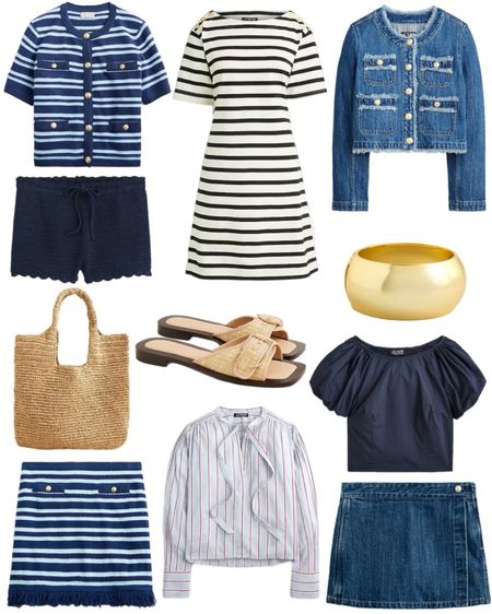 Summer outfits, summer dresses, mini skirts and striped dress options, raffia bag, summer sandals and casual outfit options. 

#LTKSeasonal #LTKitbag #LTKshoecrush