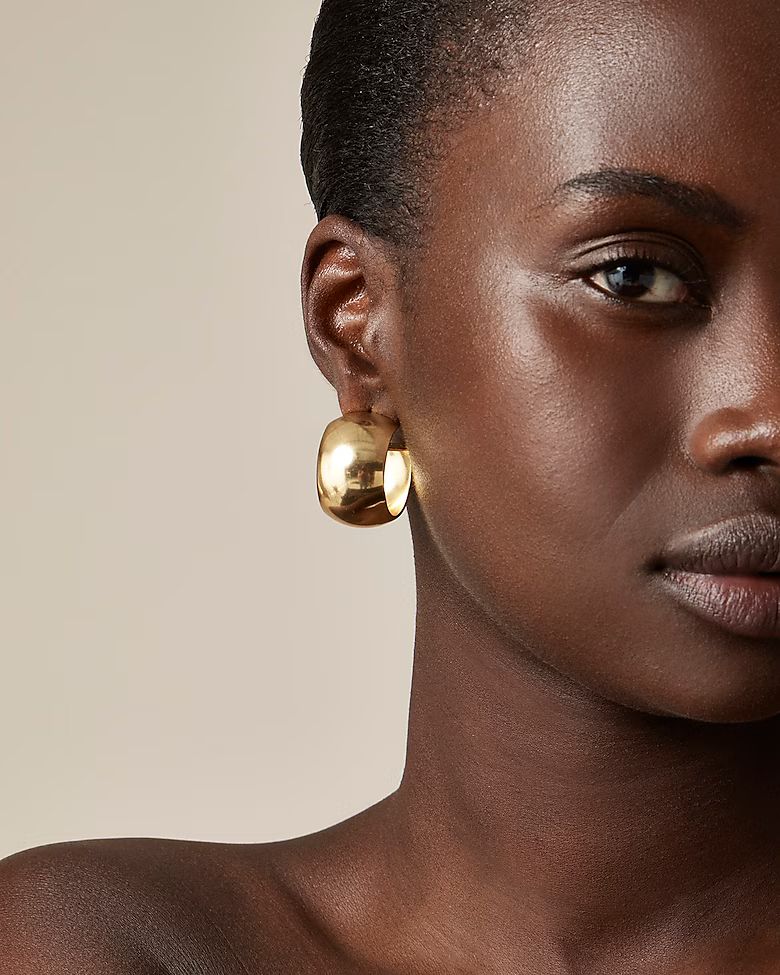 Chunky dome hoop earrings | J. Crew US