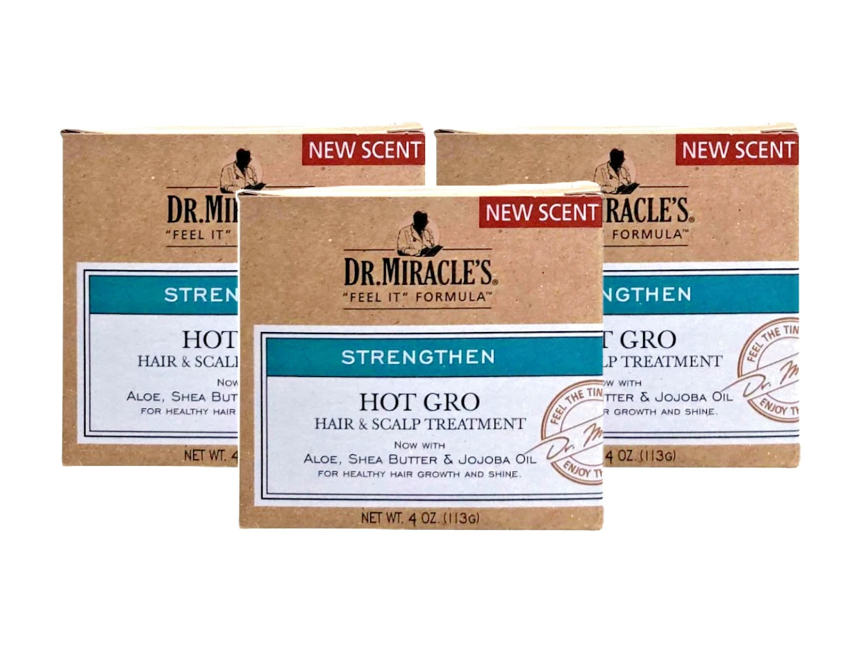 Dr. Miracle's Strengthen Hot Gro Hair & Scalp Treatment 4 Oz Set of 3 | eBay US
